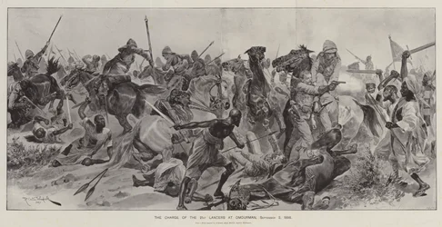 Der Angriff der 21. Lanzenreiter bei Omdurman, 2. September 1898